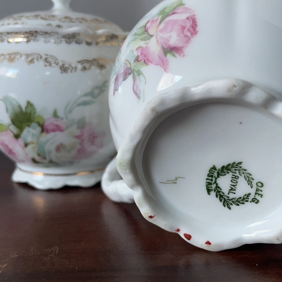 Vintage porcelain O.&E.G. Austria Cream and Sugar Set - Picture 7 of 8